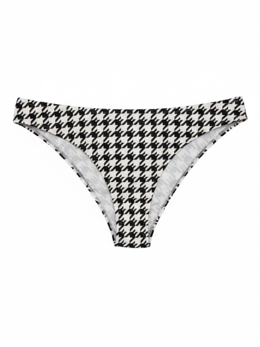 Skin by SAME Houndstooth Bikini Bottoms - Black & White NWT Size Large